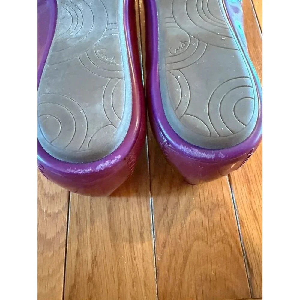 Coach Poppy Caper Violet Patent Leather ballet flats Shoes Sz 8